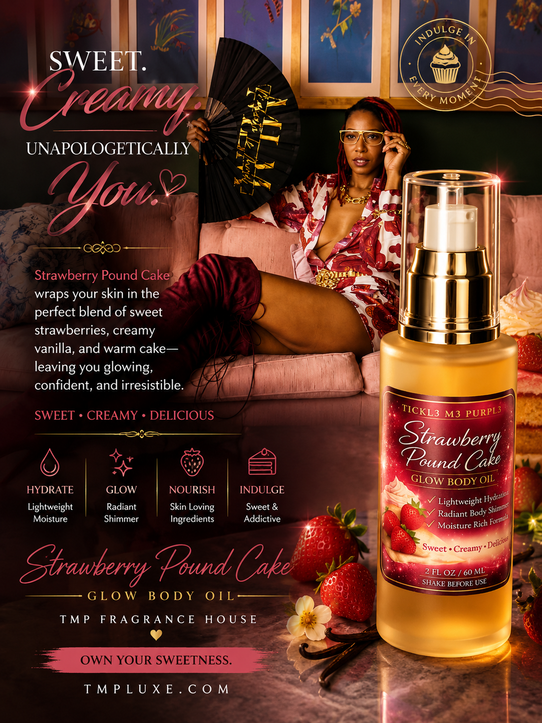 Strawberry Pound Cake Luminous Perfume Body Oil