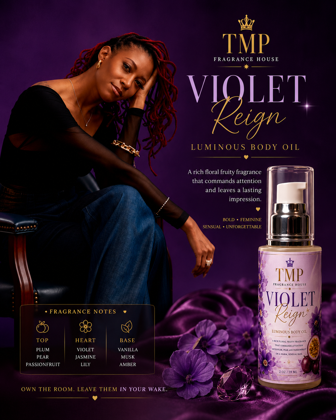 Violet Reign Luminous Perfume Body Oil
